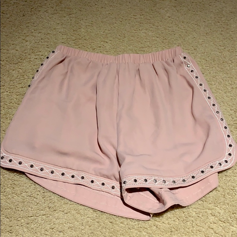 soprano pink studded shorts